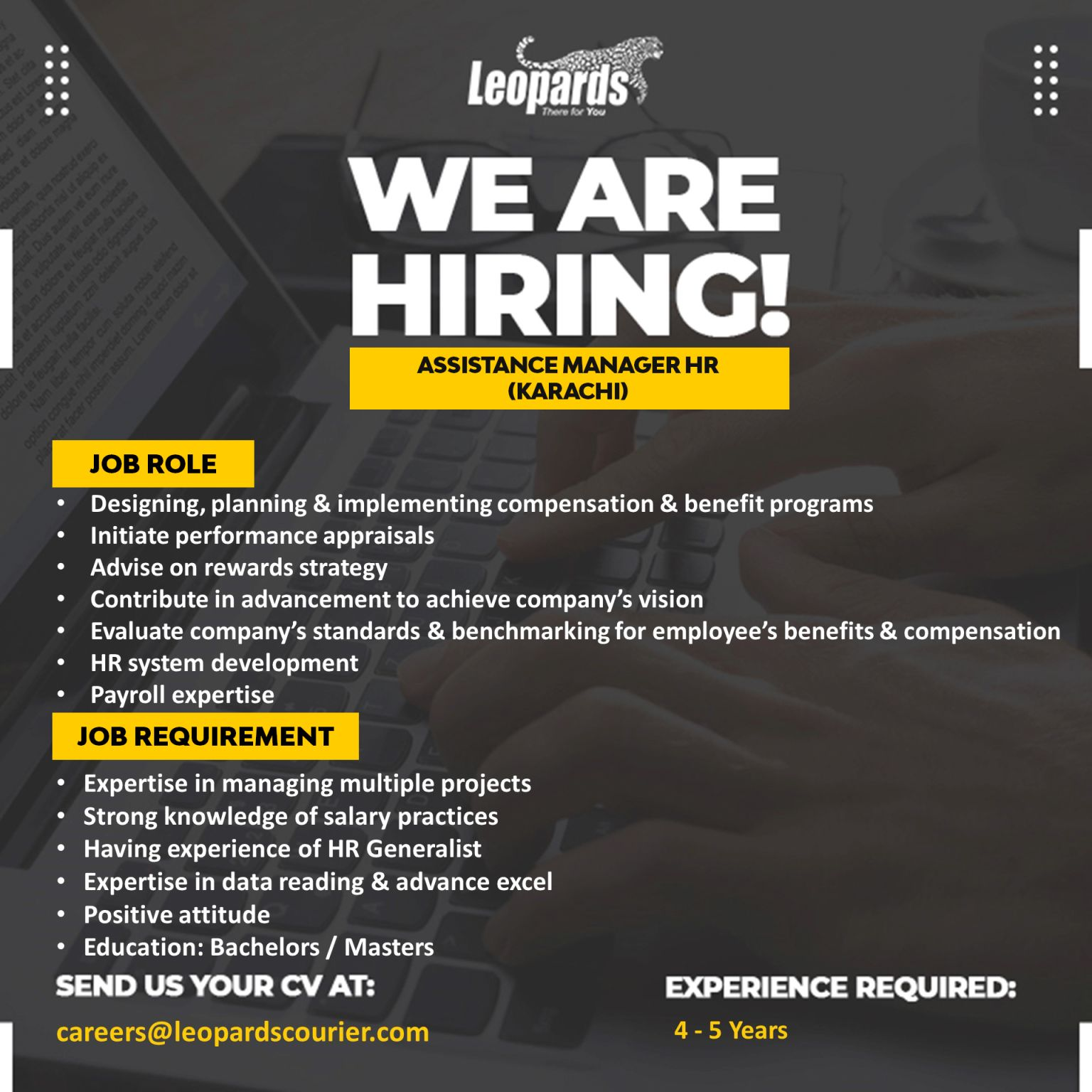 Job advertisement image.