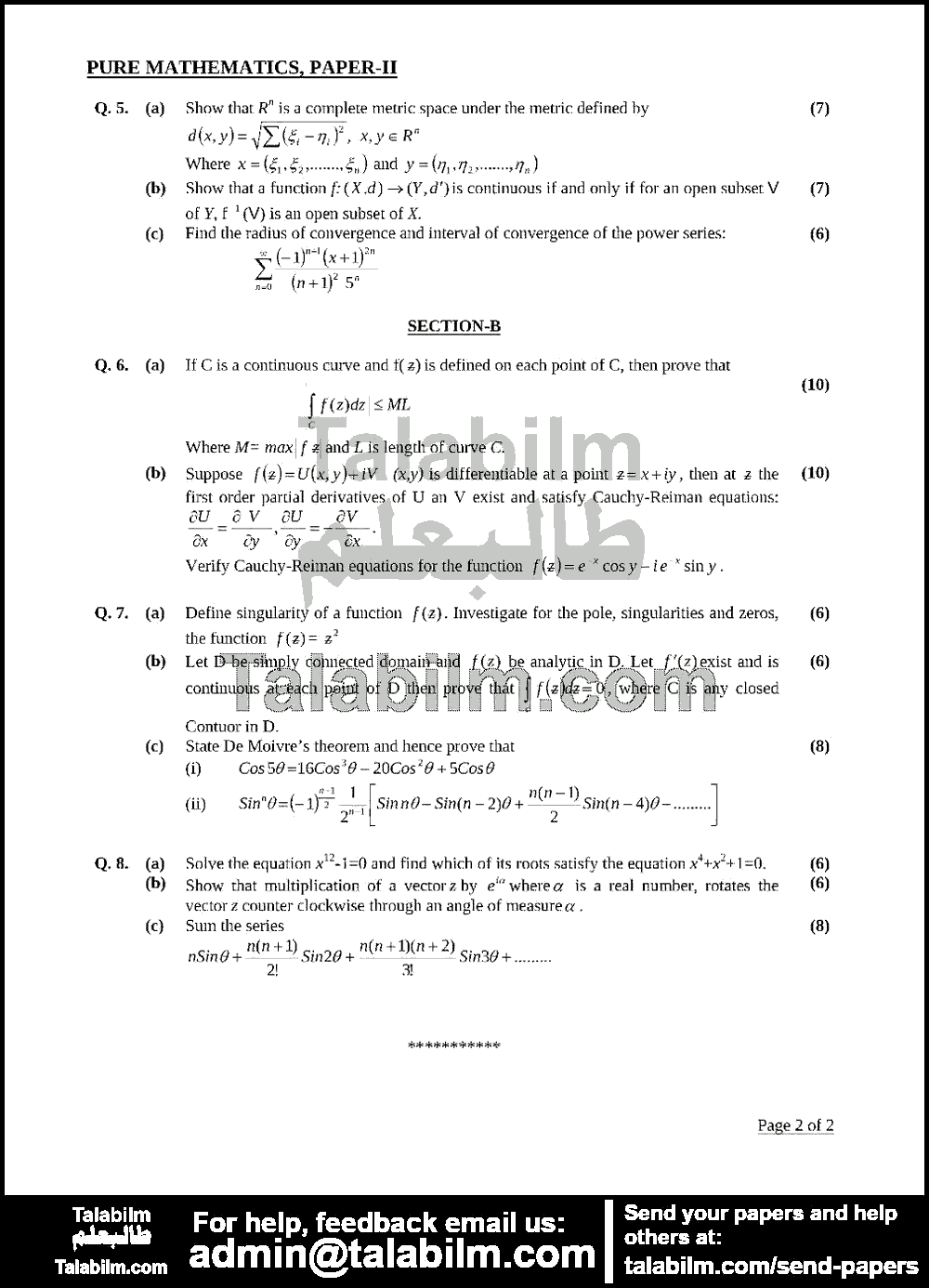 Pure Mathematics 0 past paper for 2012 Page No. 4