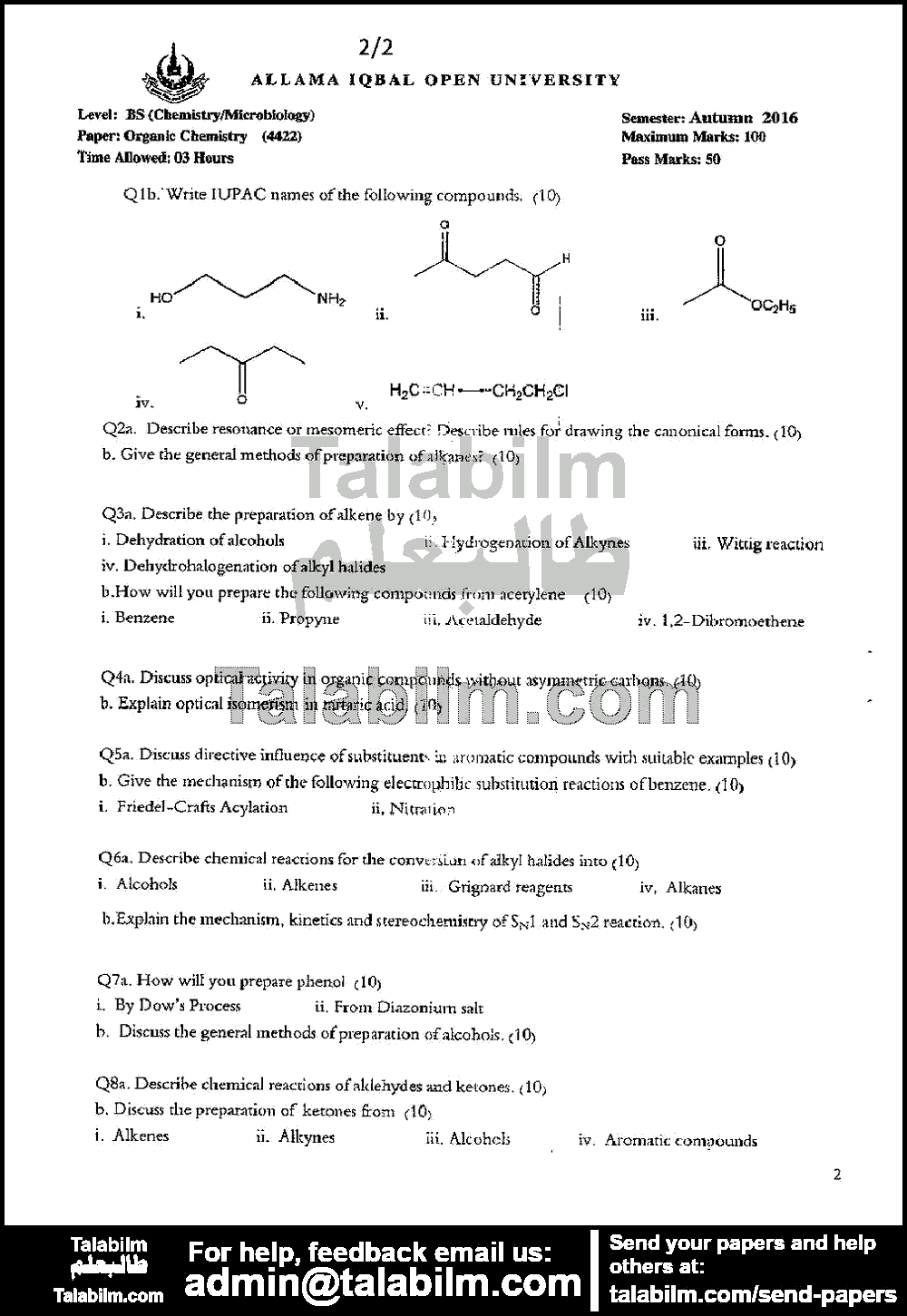 research paper in organic chemistry