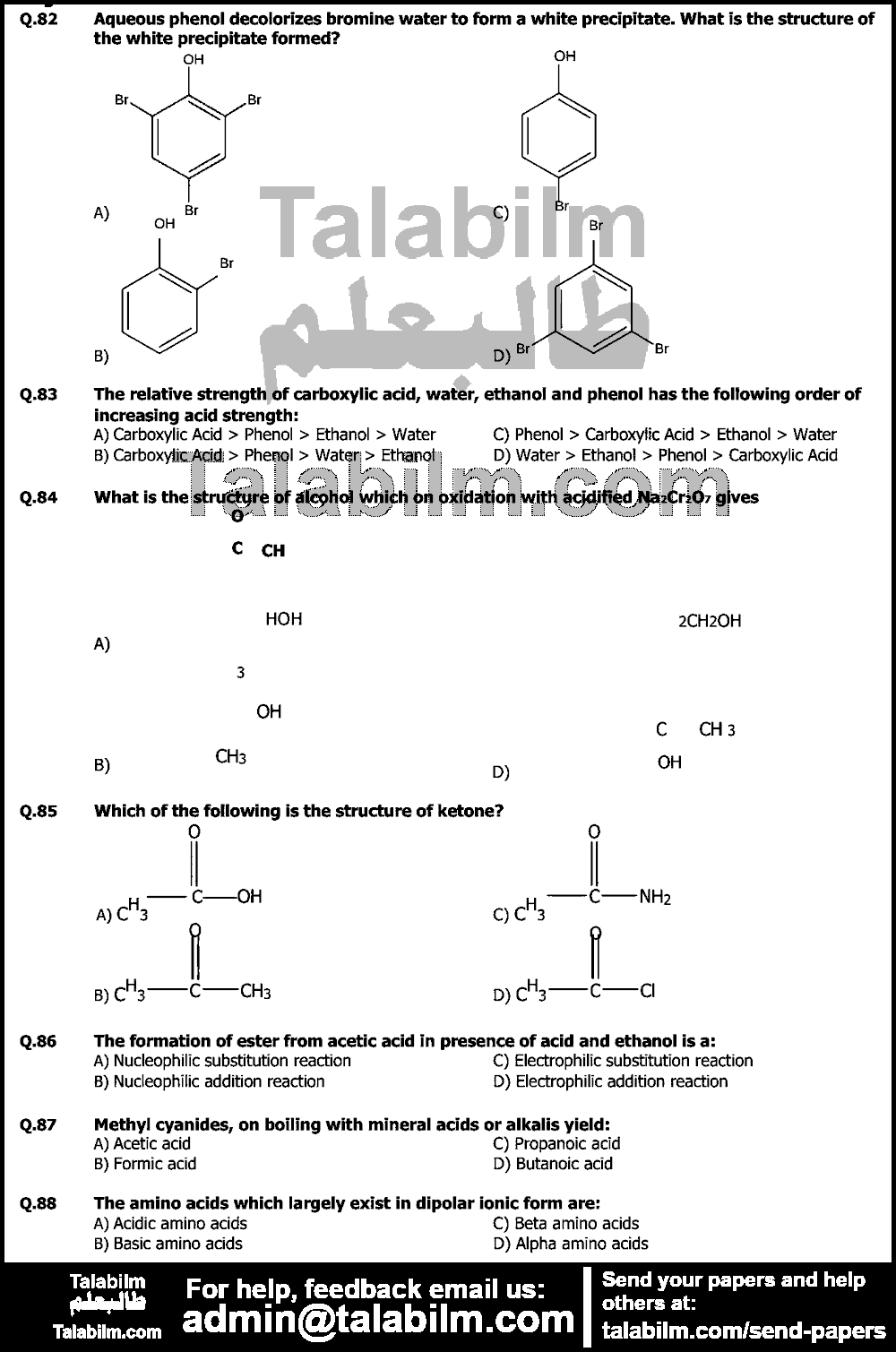 UHS MDCAT 0 past paper for Chemistry 2013 Page No. 5